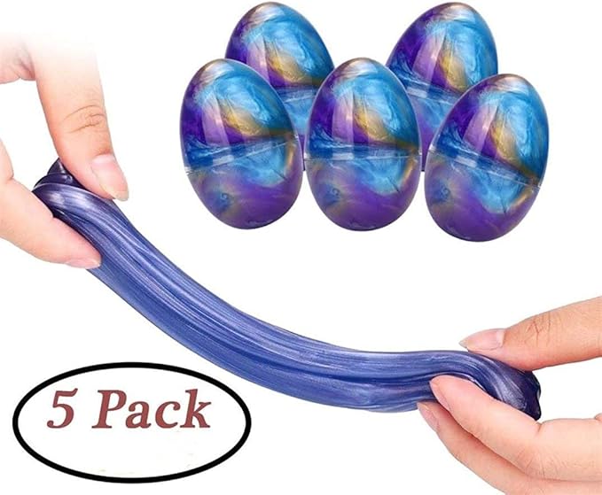 Colorful slime eggs toys blue purple gold for kids