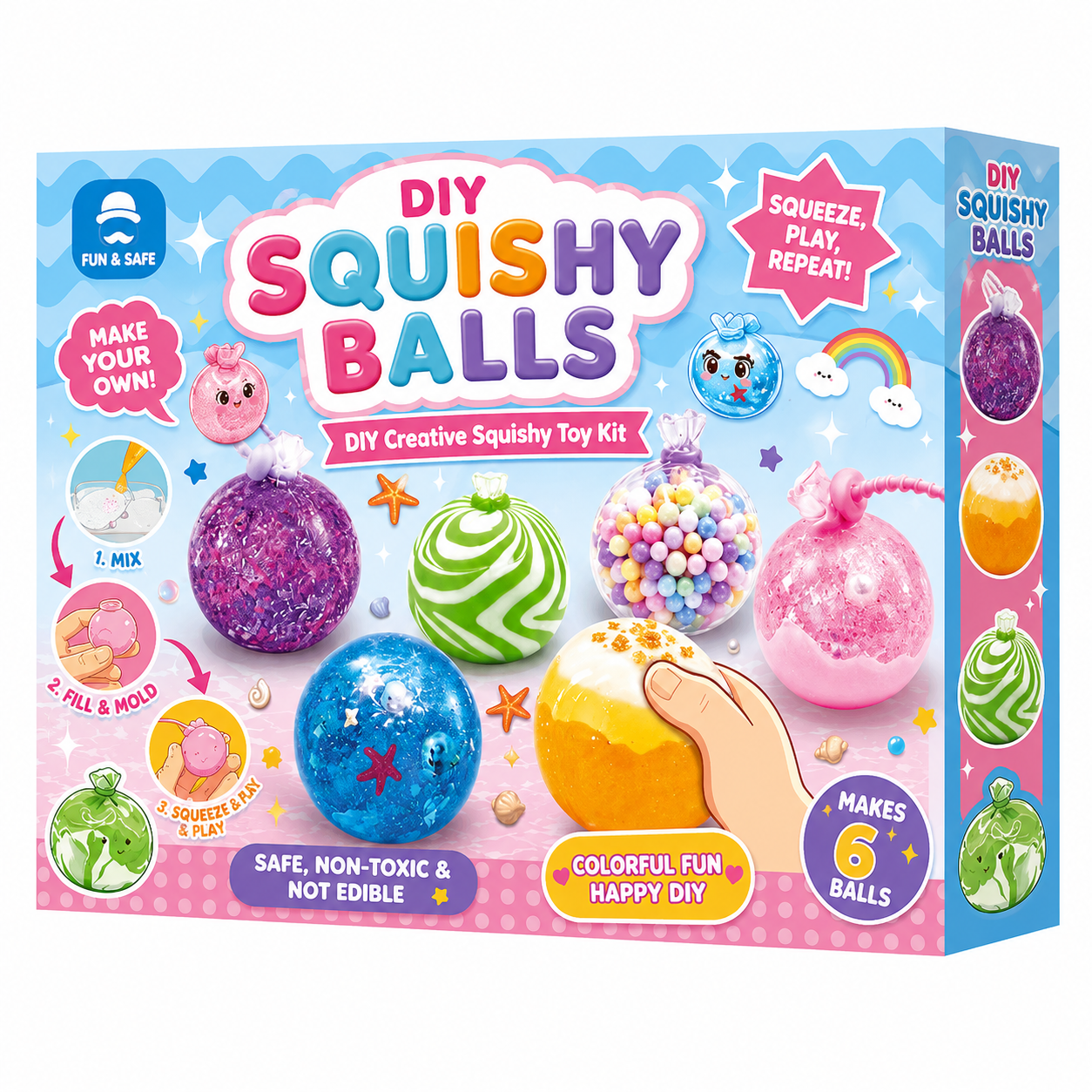 Colorful Materials for Creating DIY Squishy Balls