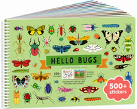Coloring pages and animal stickers for kids, fun learning activity book