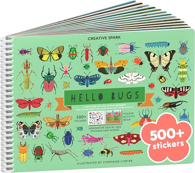 Coloring pages and animal stickers for kids, fun learning activity book