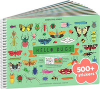 Coloring pages and animal stickers for kids, fun learning activity book