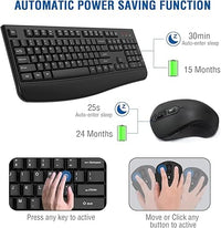wireless keyboard and mouse angled view