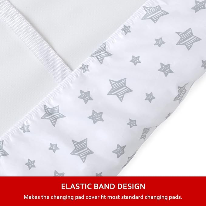 Comfortable changing pad cover for babies, 2-pack, soft and durable.