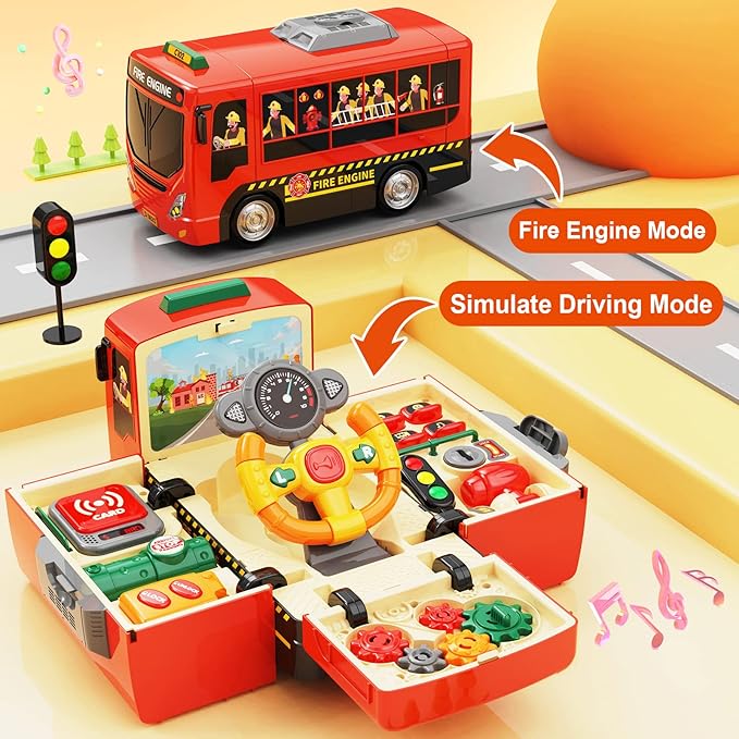 Community helper vehicle toy for imaginative learning play