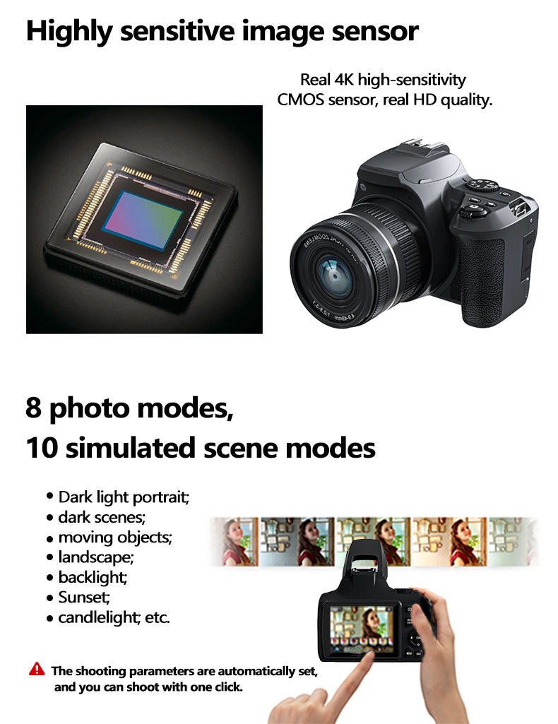 Compact 4K digital camera for photography travel and everyday content creation