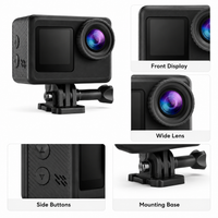 Compact action camera for travel and outdoor activities