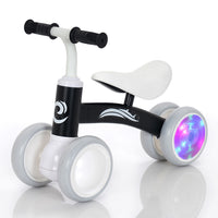 Compact baby ride-on scooter with stable wheel design