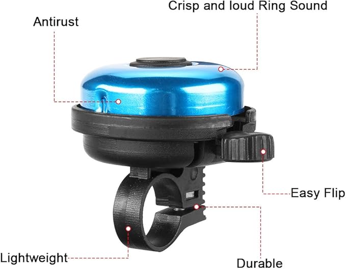 Compact bike bell with lightweight aluminum design