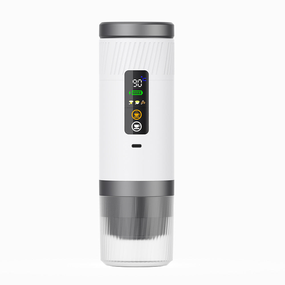 Compact car espresso maker for road trips and travel