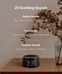 Compact clock with light settings for bedroom, desk, and shelf