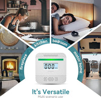 Compact carbon monoxide detector for home and office