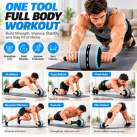 Compact core training roller suitable for storage in a home fitness space.