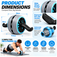 Compact core training roller suitable for storage in a home fitness space.