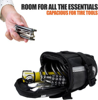 Compact cycling storage pouch for tools and personal items