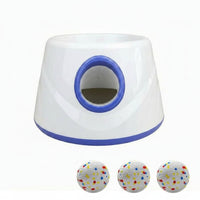 Compact automatic dog ball launcher with front opening and 3 tennis balls
