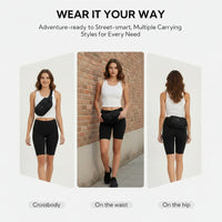 Compact fanny pack for travel, hiking, walking, and daily outings