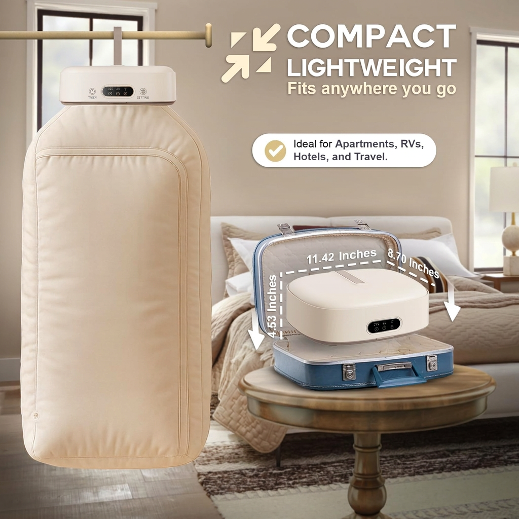 Compact garment drying machine for home use
