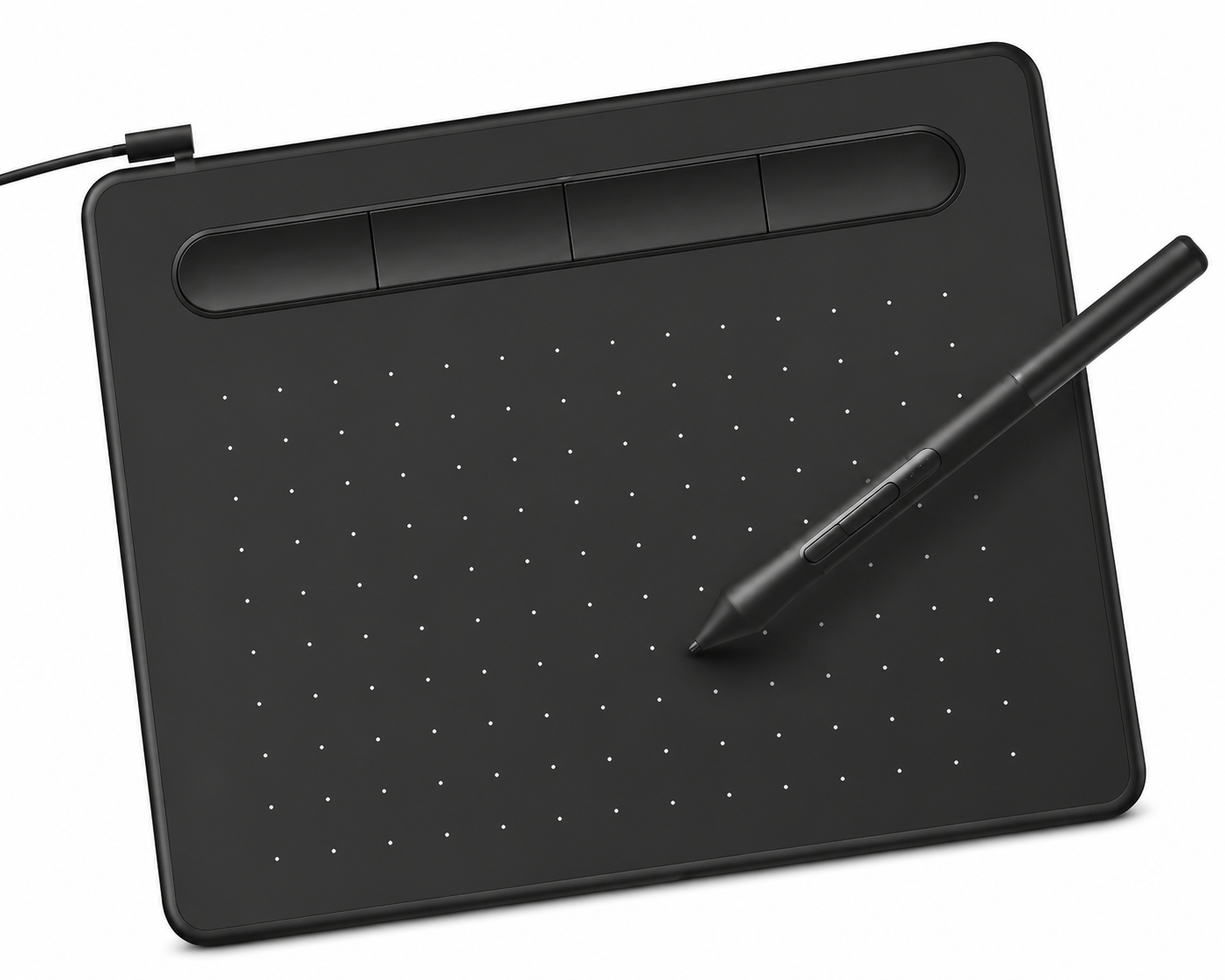 Compact drawing tablet used with stylus pen for digital art