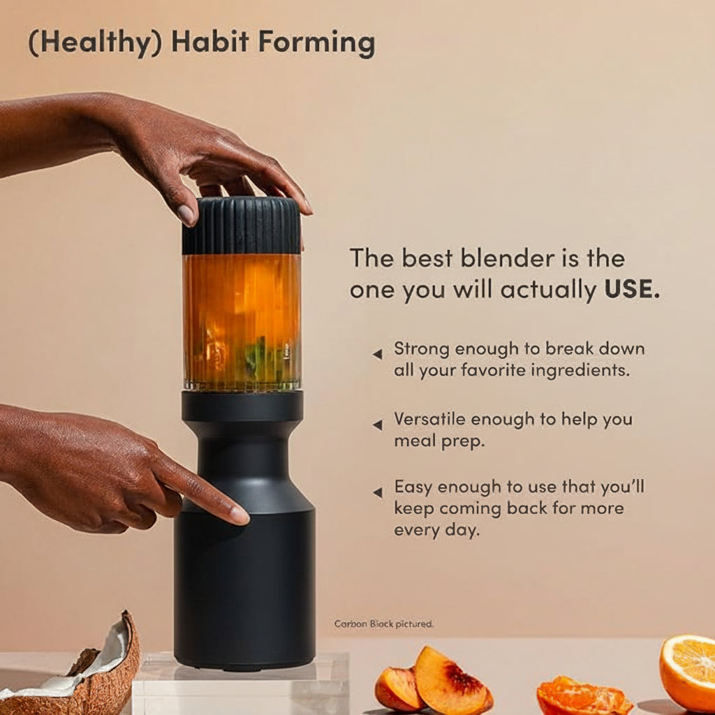 Compact blender appliance for food preparation