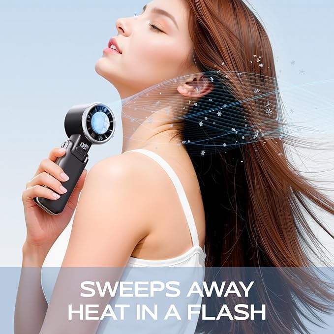 Small portable fan suitable for office desk and home use