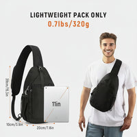 Compact sling travel pack for short trips and outdoor activities