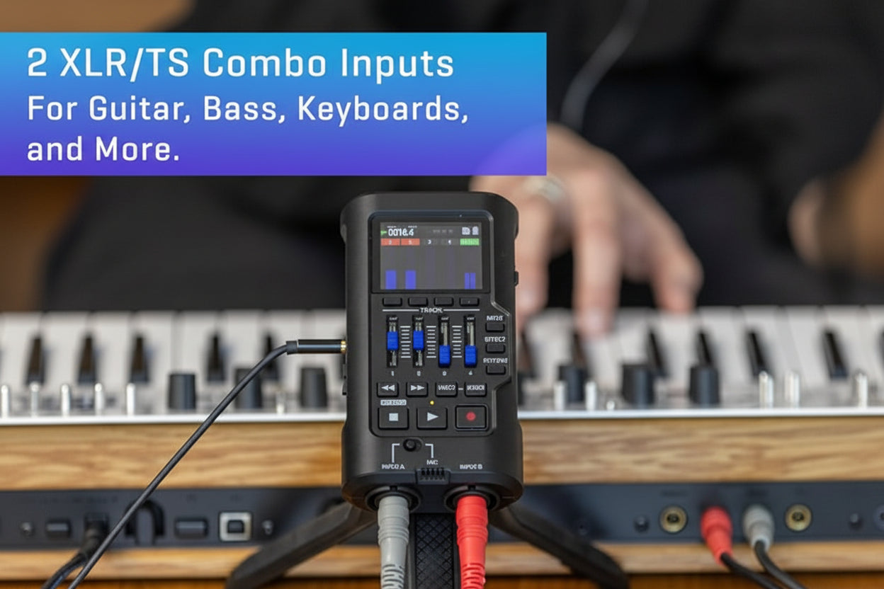 Compact studio audio player for podcast, music, and creator audio workflow