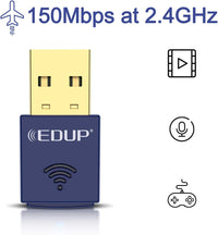Compact Nano USB Bluetooth Adapter for WiFi and Bluetooth 4.0 with Windows 11/10/7/8/8.1 compatibility.