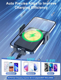 Auto-clamping phone holder for secure charging and mounting