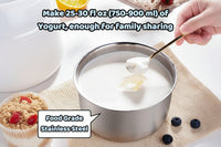 1-quart electric yogurt maker with stainless steel container