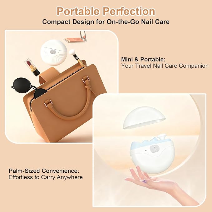 Compact baby nail care device for convenient infant grooming at home