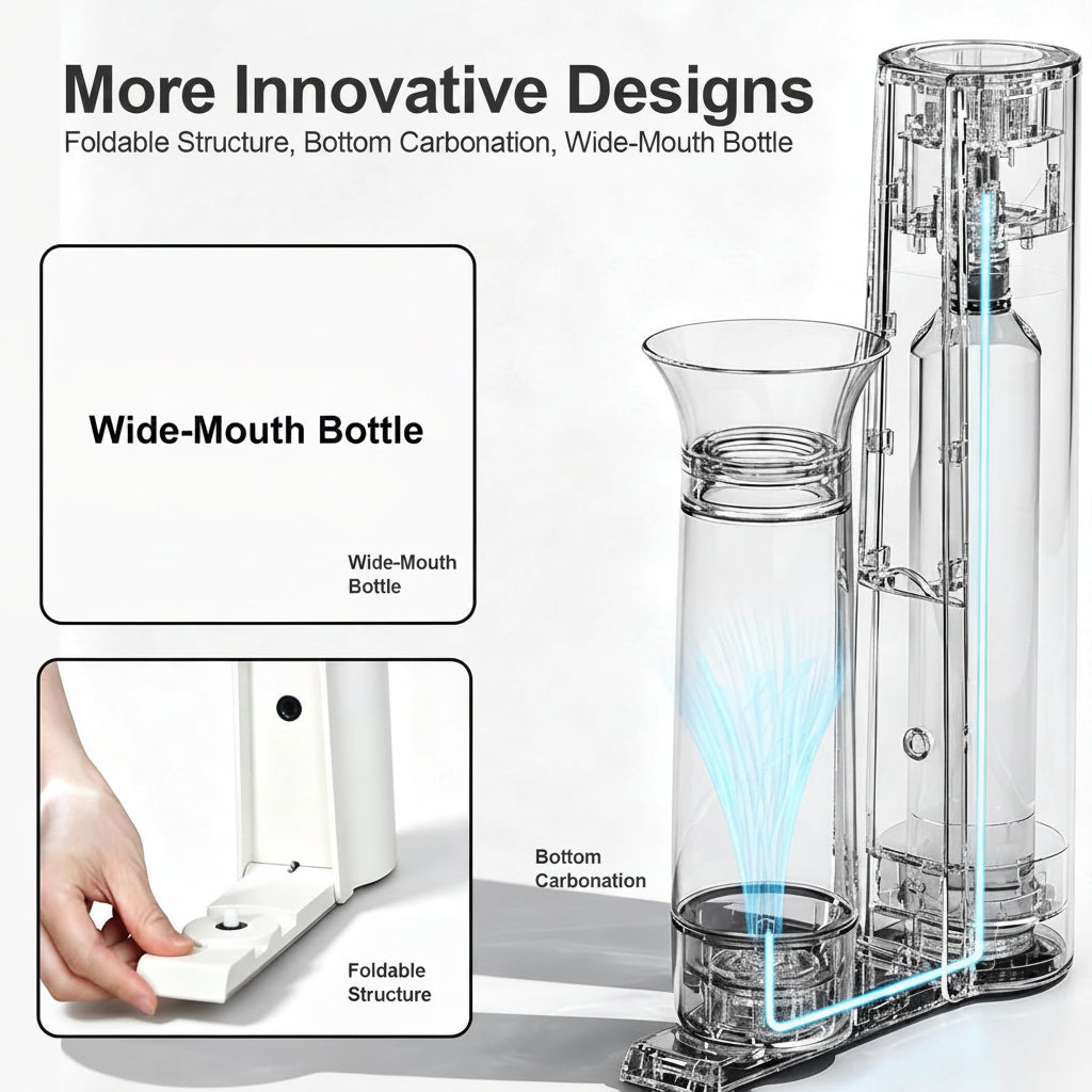 foldable base sparkling water machine