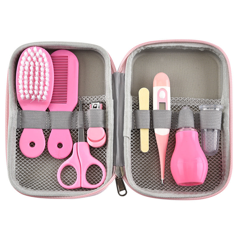 Complete baby grooming travel set with hair nail and personal care accessories