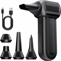 High speed electric air duster for cleaning PC keyboard and electronics.