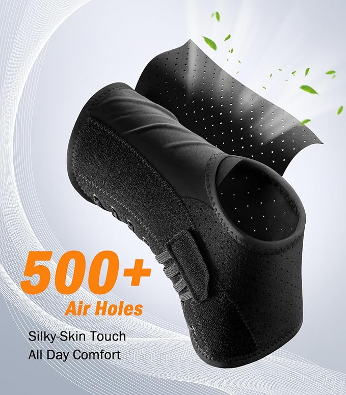 Compression ankle brace with auto shaped support pads for ankle stability