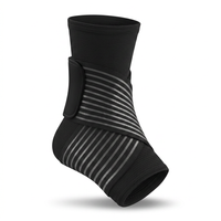 Compression ankle sleeve with removable strap for daily support