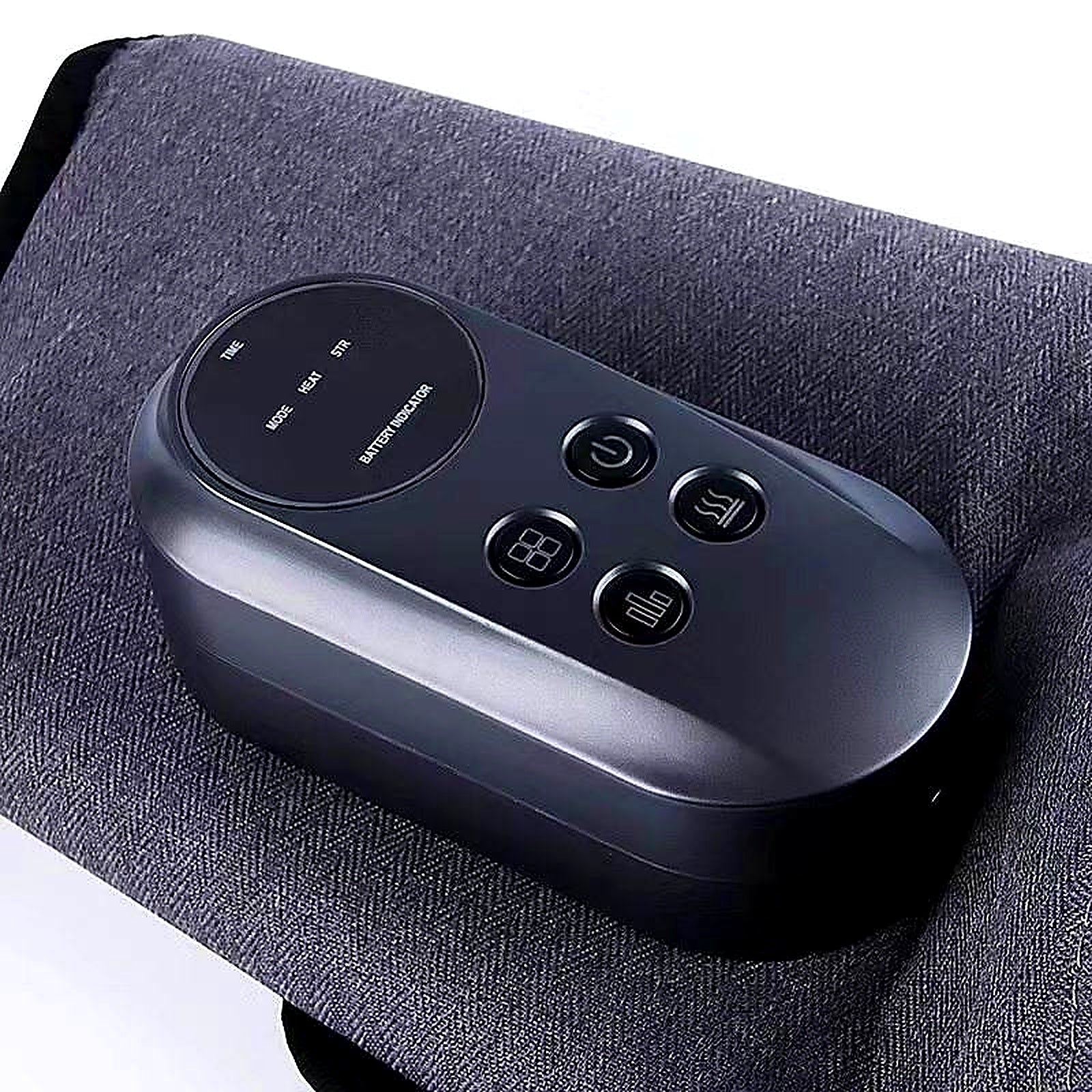 Knee massager with cushioned air-pressure compression chambers