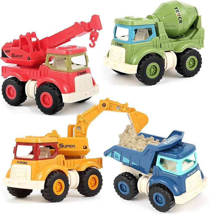 Construction truck toys for kids sandbox vehicle set