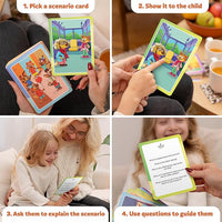 Conversation cards learning game for kids aged 4 years and above