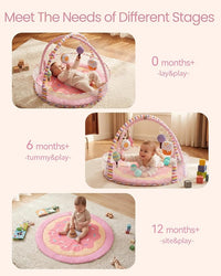 Convertible baby activity gym with multiple play configurations