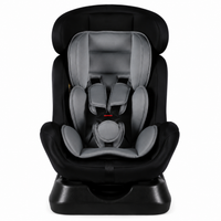 Convertible baby car seat front view with padded seating