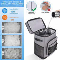 Spacious main compartment of cooler backpack for snacks and beverages