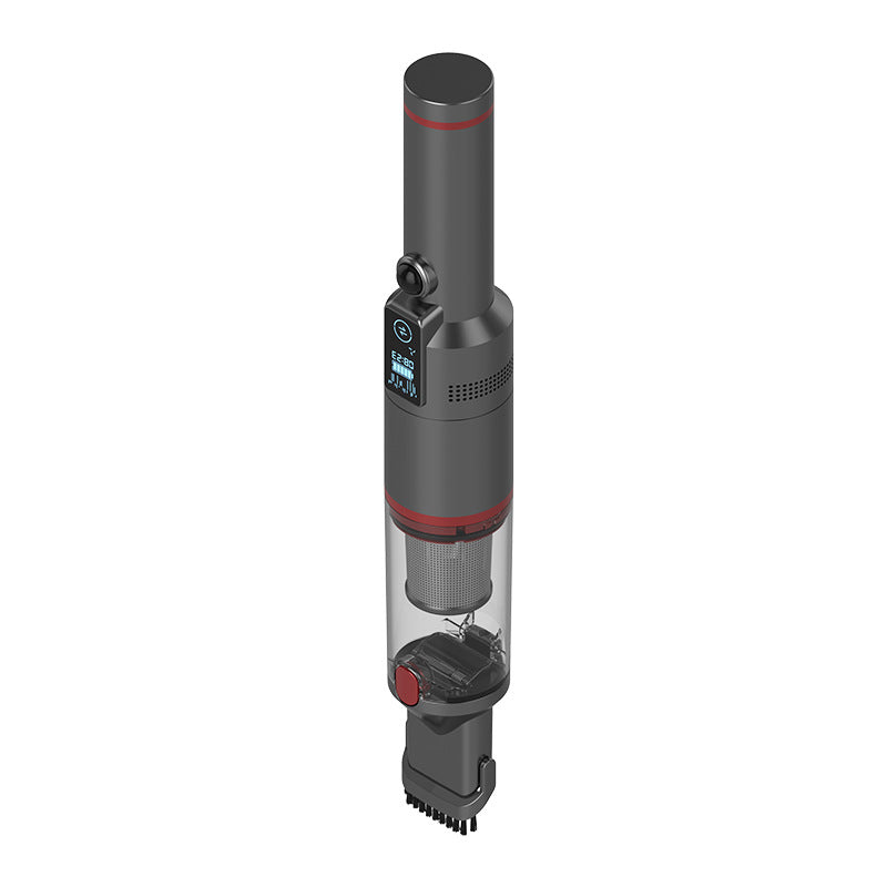 Cordless car interior vacuum for seats and floor areas