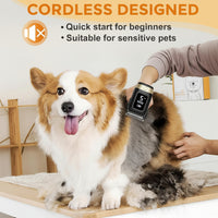 Cordless Dog Grooming Tool with Multiple Comb Attachments