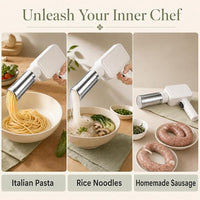 Cordless electric pasta maker with rechargeable battery