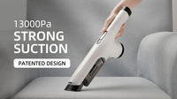 Cordless vacuum cleaner with extended push rod
