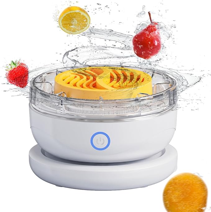 Cordless fresh produce washing pod for fruits and vegetables