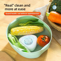 Cordless fruit and vegetable washing device for everyday kitchen use