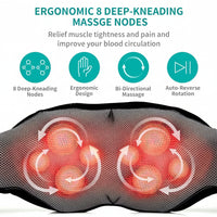 Cordless neck massager featuring simple integrated controls