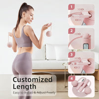 Cordless skipping rope handles with comfortable grip design