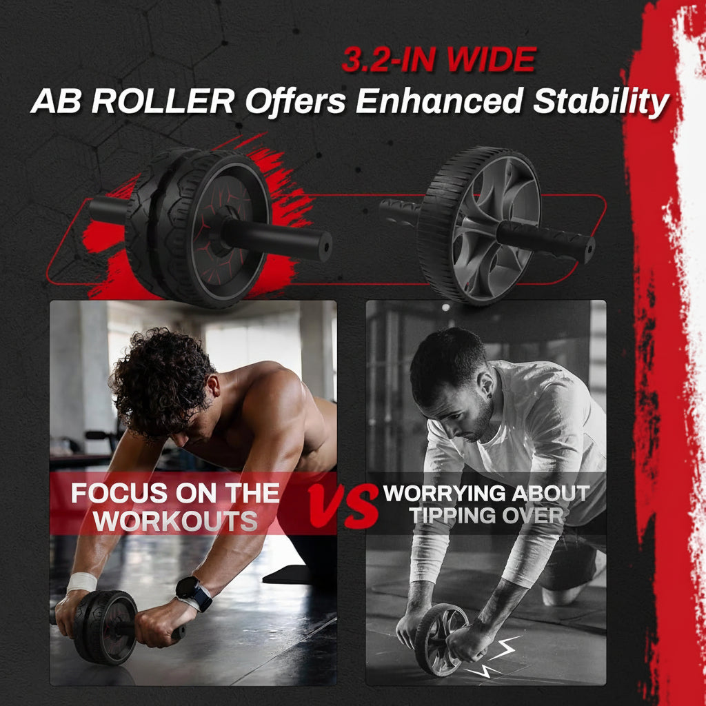 Ab roller wheel for core exercise routines and fitness training